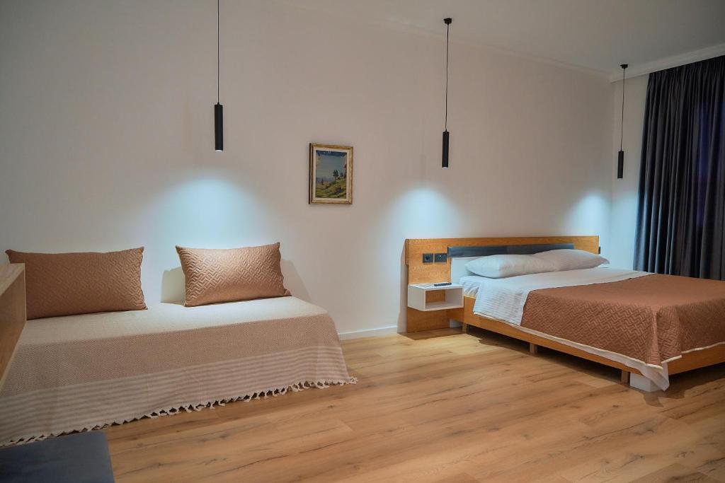 Kalpazo Inn Tirana bathroom hotel amenities Albania